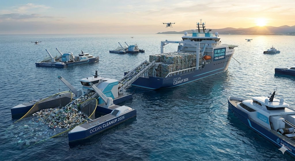 Ekonomi Biru 2026: Teknologi Pembersih Laut Otomatis Berhasil Angkat 50 Juta Ton Sampah Plastik